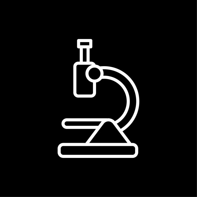 Research icon of a microscope