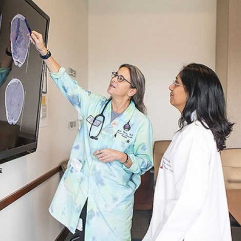 Jill C. Glick, MD, and Veena Ramaiah, MD analyze brain scans